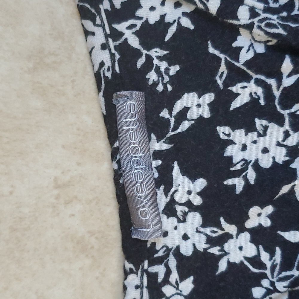 Loveappella Black White Floral Dress sz S - Picture 3 of 8